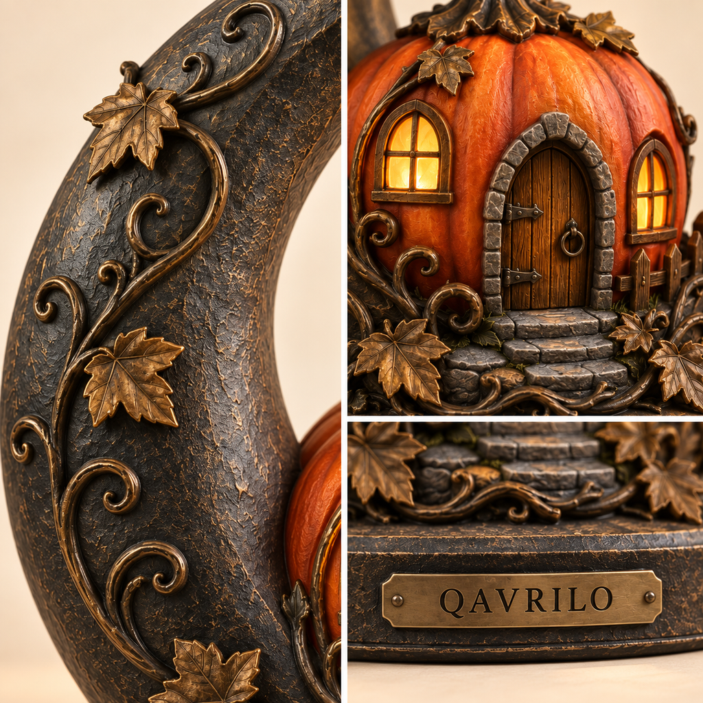 QAVRILO™ Moonlit Pumpkin Story Lantern