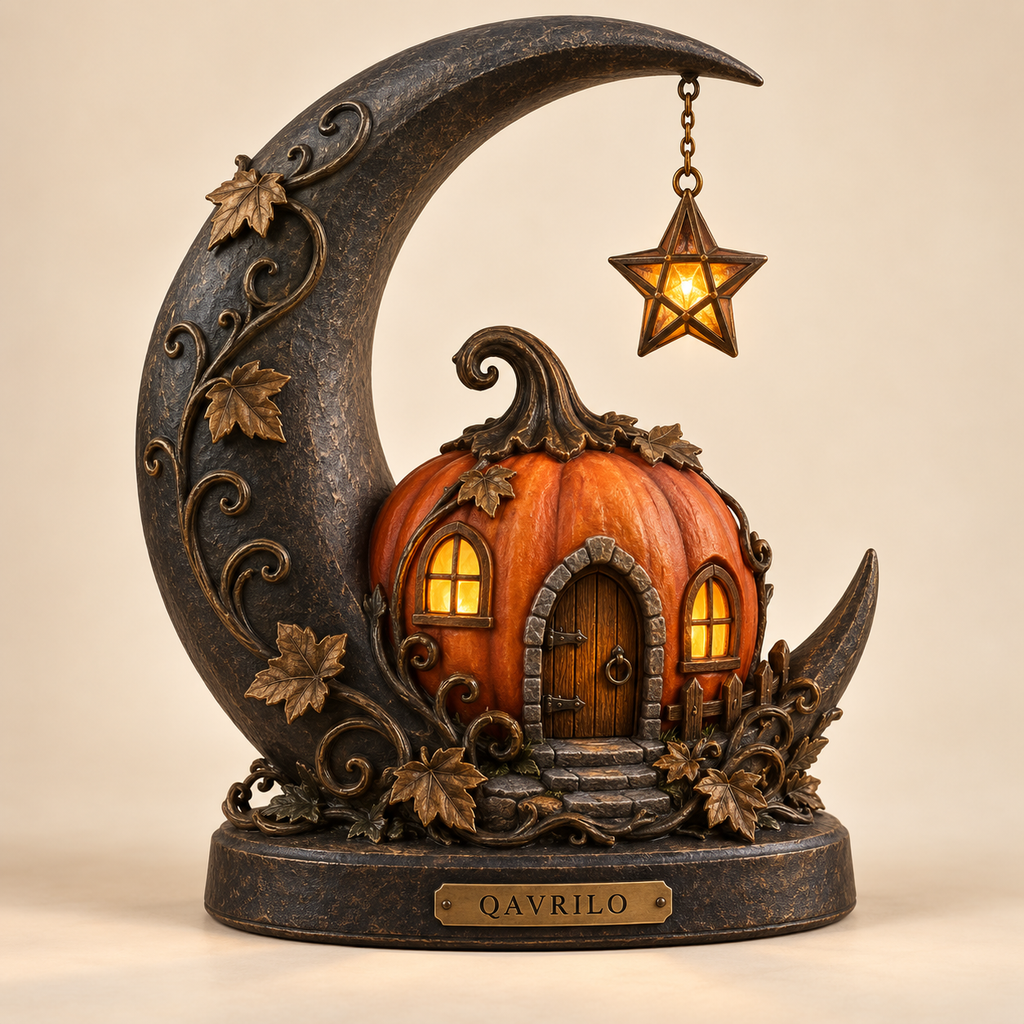 QAVRILO™ Moonlit Pumpkin Story Lantern