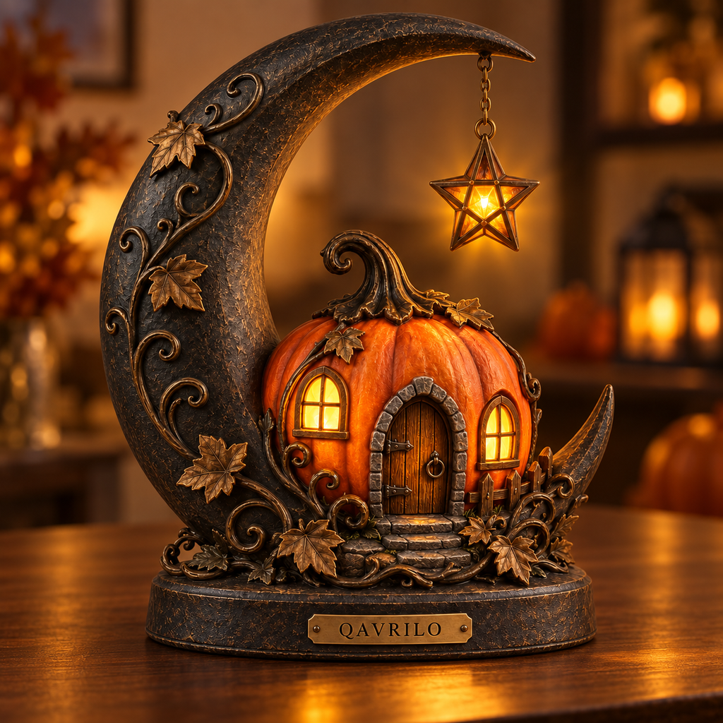 QAVRILO™ Moonlit Pumpkin Story Lantern