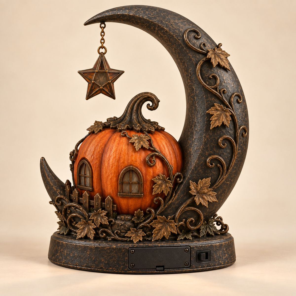 QAVRILO™ Moonlit Pumpkin Story Lantern