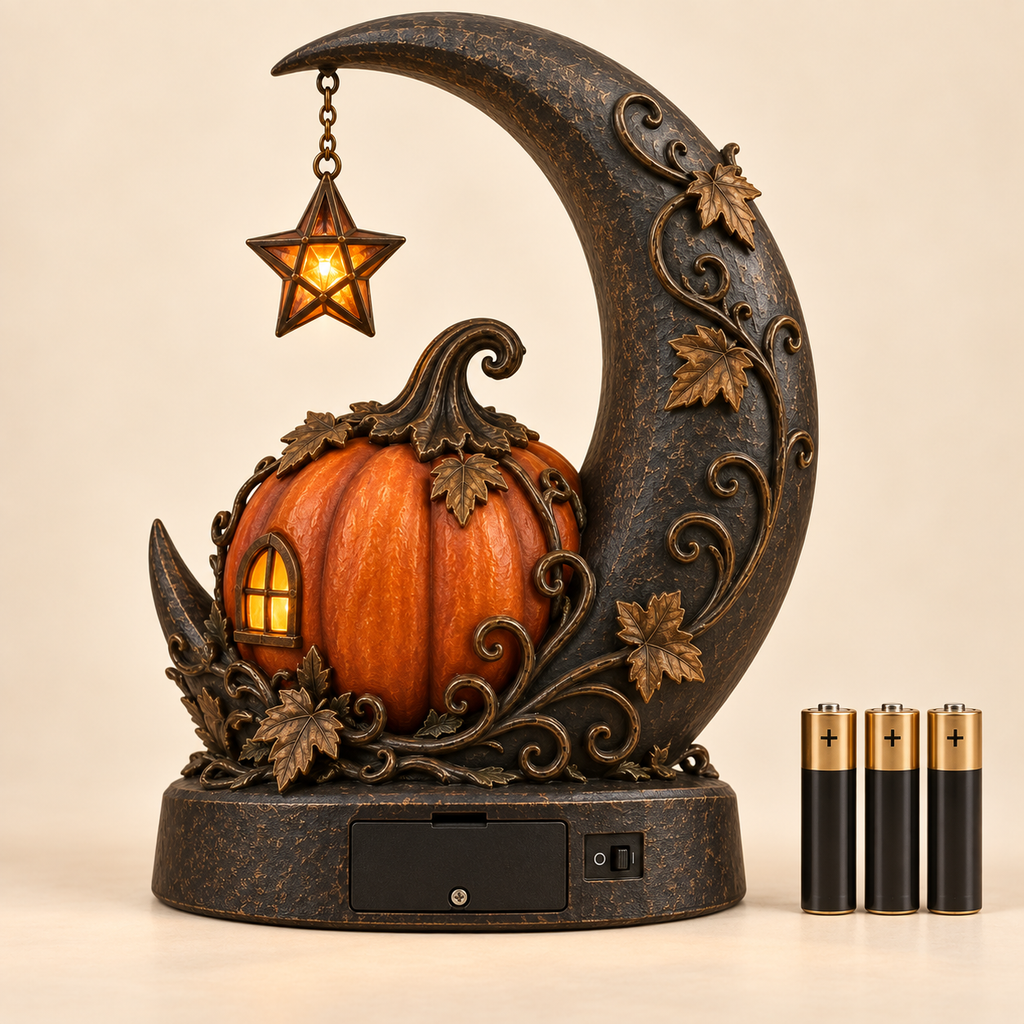 QAVRILO™ Moonlit Pumpkin Story Lantern
