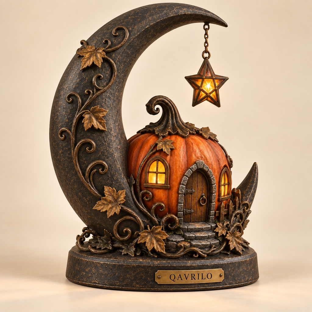 QAVRILO™ Moonlit Pumpkin Story Lantern