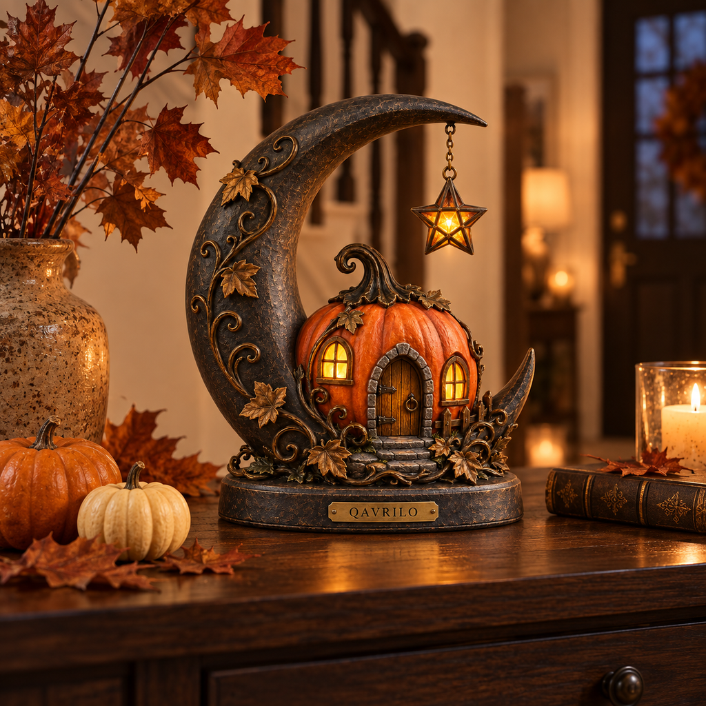 QAVRILO™ Moonlit Pumpkin Story Lantern