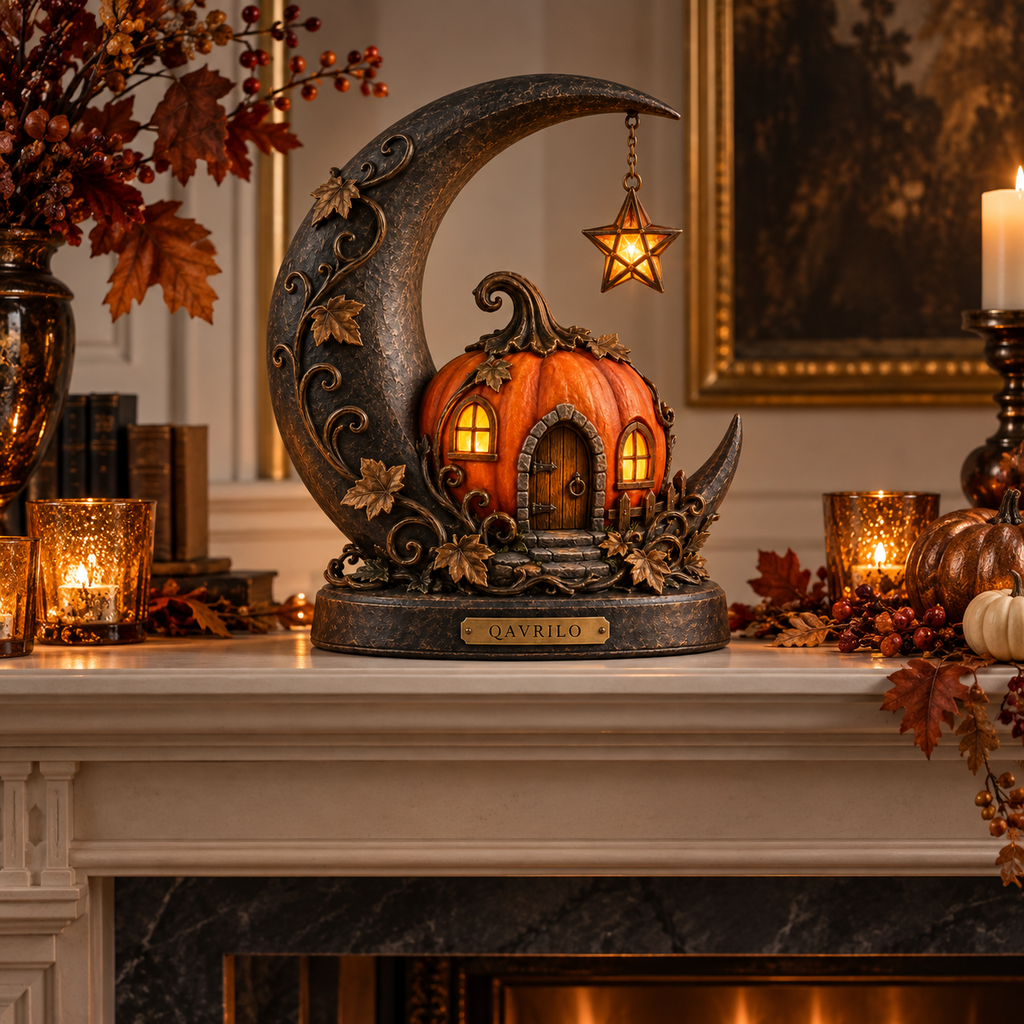 QAVRILO™ Moonlit Pumpkin Story Lantern