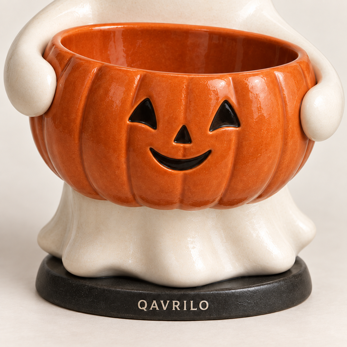 QAVRILO Ghost & Pumpkin Candy Bowl